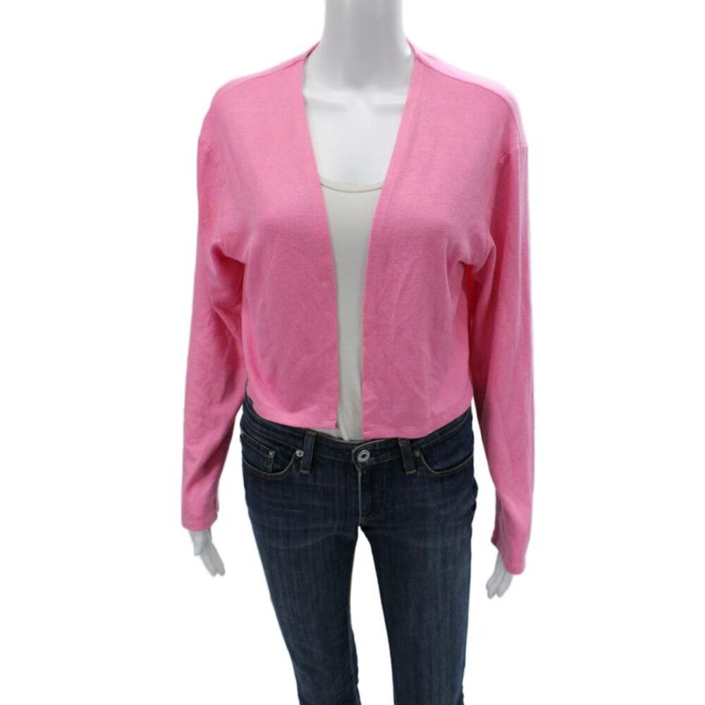 Gab kate Unisex Cardigan Pink Long Sleeve 100% Polyester Solid Size S